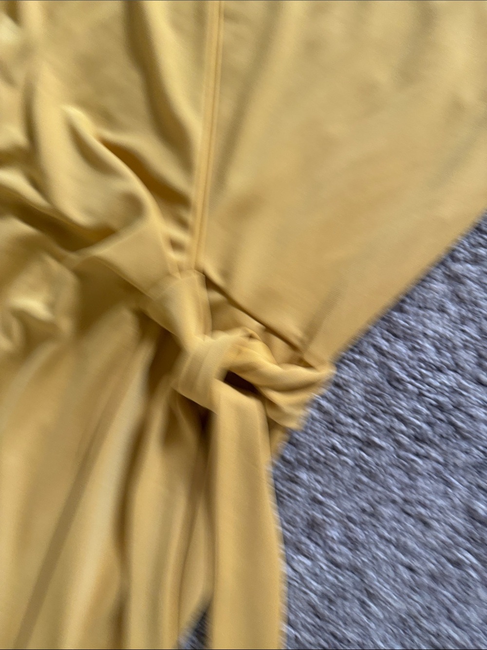 Ann Taylor Yellow Wrap Midi Dress with Side Tie - Picture 6 of 13